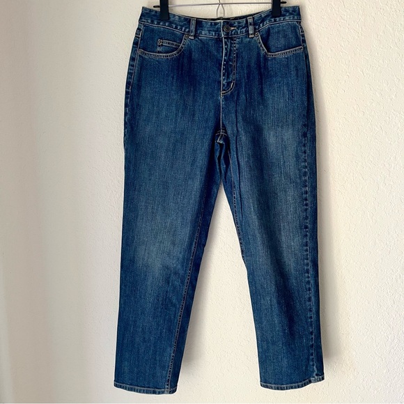 Talbots Petites Stretch Women's Relaxed Fit Soft Comfy Quality Denim Jeans 10P - Picture 4 of 7